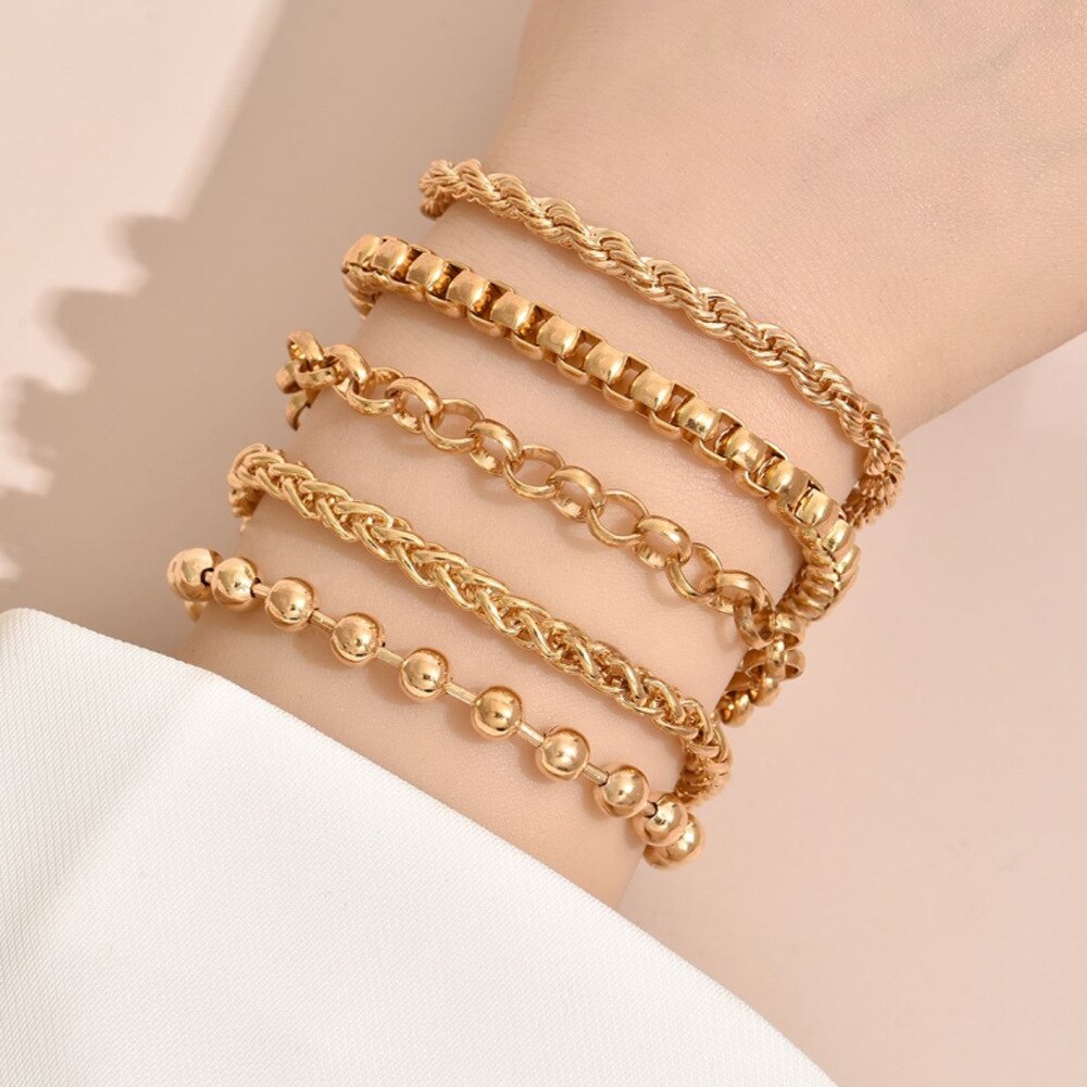 AVEURi 2023  Bohemian Pink Tassel Chain Bracelet Sets For Women Turtle Shell Flower Crystal Beaded Bracelets Jewelry