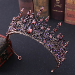 Aveuri Christmas Gift Vintage Baroque Headbands Crystal Luxury Tiaras Crowns Bride Headpieces Bridal Hair Jewelry for Women Wedding Hair Accessories