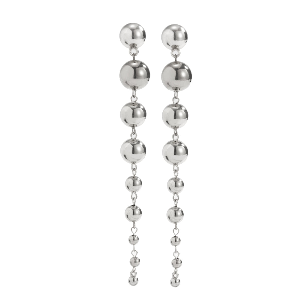 Aveuri CCB Material Beads Drop Earrings for Women Fashion Gold/Silver Color Long Dangle Earrings Trendy Jewelry 2023 Fashionable