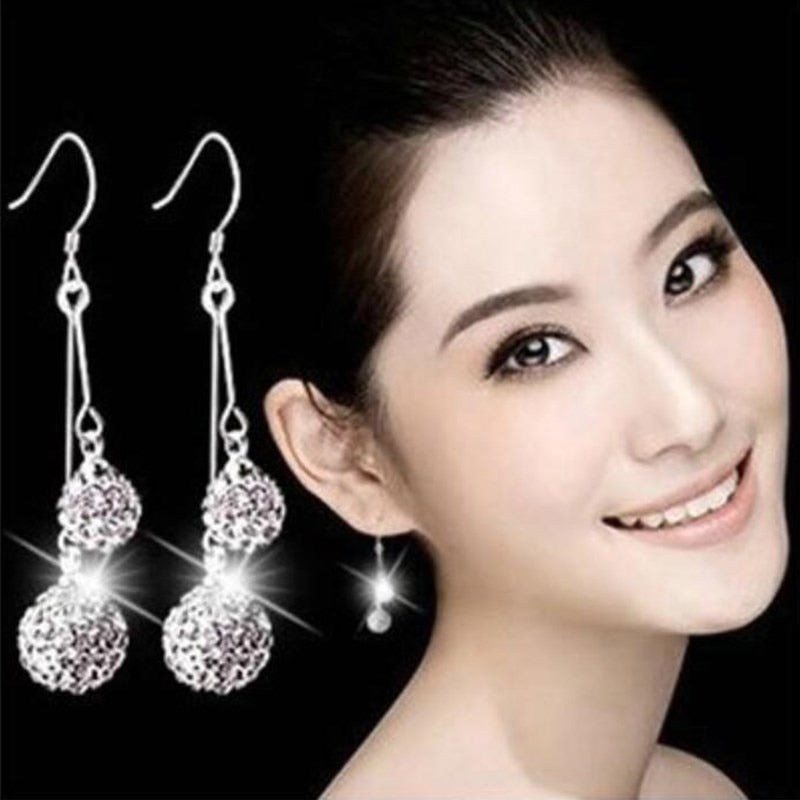 Christmas Gift alloy New Jewelry Shambhala luxury zirconia female popular original brand of high-end vintage stud earrings