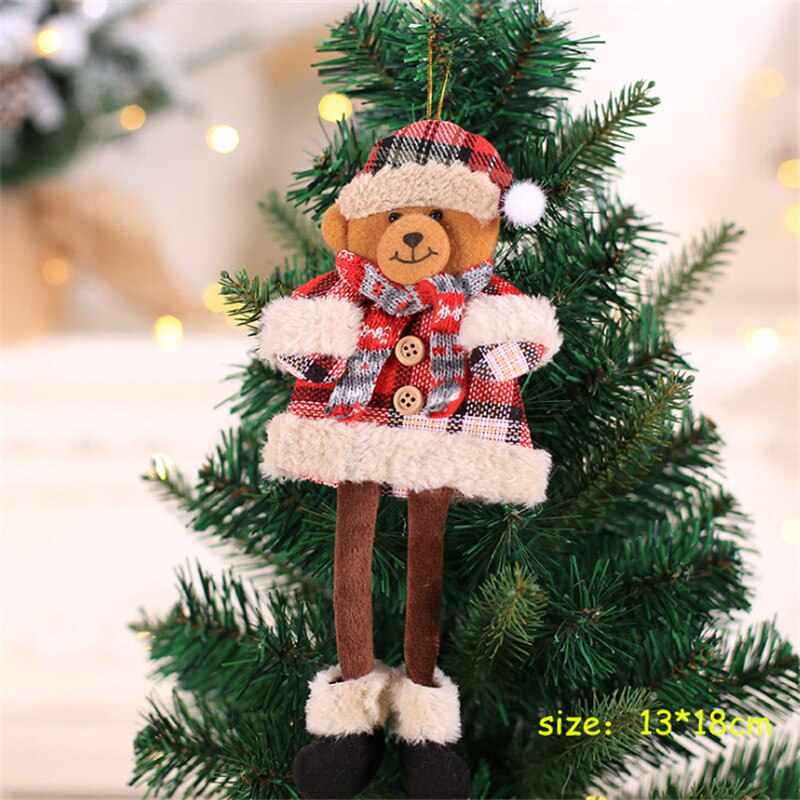 Christmas Gift 2021 New Christmas Gift Bow Cute Elf Doll Christmas Tree Ornaments Christmas Decorations for Home Christmas Tree Decor Pendant