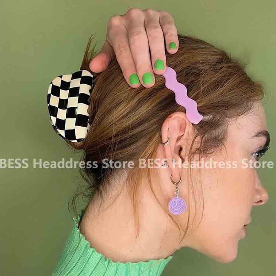 New Acrylic Hair Claw Clip for Women Girls Barrettes Claw Crab Hairpins Styling Fashion Hair Ponytail Honder Hair Accessories