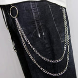 Layered Chain Keychain for Women Man Pant Jeans HipHop llaveros Punk Rock Trousers Chains Street Key Chain Hipster sleutelhanger
