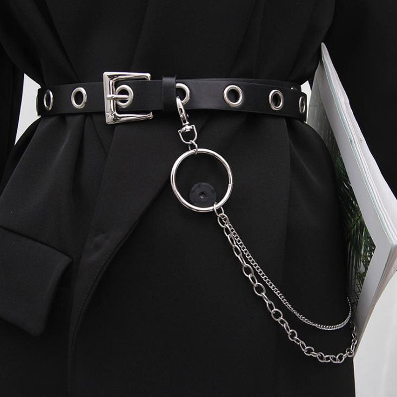 New Punk Trousers Chain Keychain for Women Pants Chains Multi Layer Belt Waist Keychains Rock Hip Hop Hook Jewelry Accessories