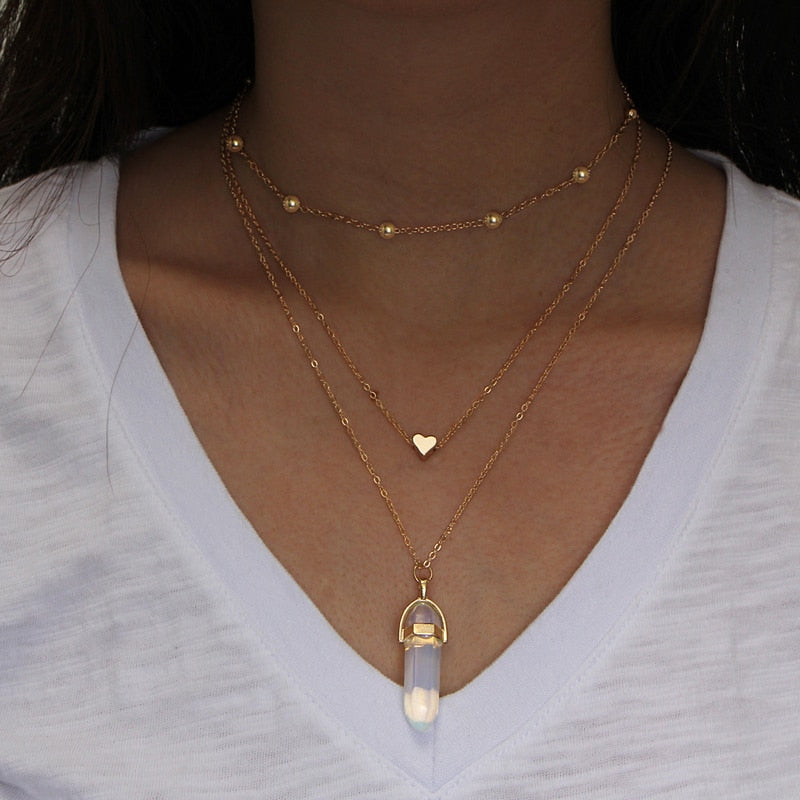 Gold Sexy Invisible Necklace Chain Clavicle Sequin Choker