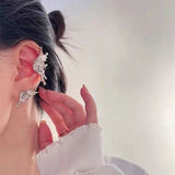 Aveuri 2023 New Silver Plated Angel Wing Stylist Crystal Earrings Drop Dangle Ear Stud For Women Long Cuff Earring Bohemia Jewelrys 2023