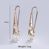 prom accessories prom accessories Aveuri Graduation gifts Aveuri Graduation gifts Womens Stud Earrings Elongated Oval CZ Stone 585 Rose Gold Earrings For Women Fashion Trend Jewelry Gift Dropshipping KGE179