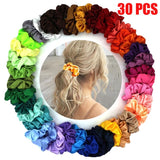 6/10/12/20/30/50Pcs Fashion Women Silk Solid Scrunchies Elastic Hairbands Girls Hair Tie Hair Rope Hair Accessories
