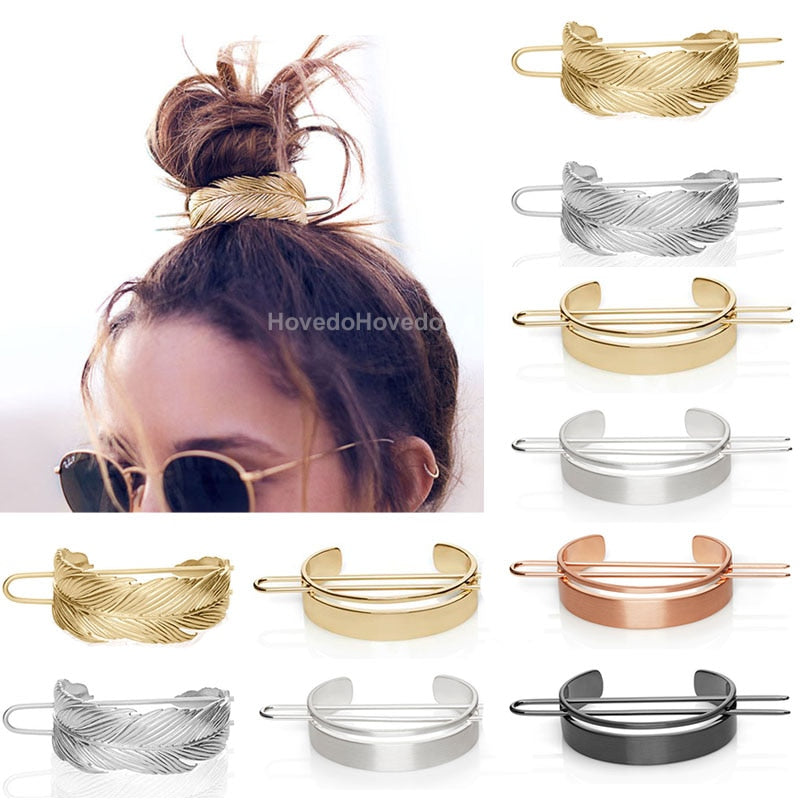 Aveuri Back to school New Alloy Round Top Hairpin Bun Cage Minimalist Bun Holder Cage Hair Stick Girl Hair Accessories Hair Jewelry