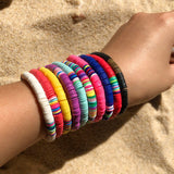 Aveuri Bohemian Bracelet for Women Rainbow  Soft Pottery Colorful Holiday Beach Bracelet 2023 Summer Fashion Jewelry AM3105