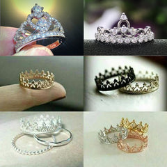 Aveuri Hot Selling Fancy Crown Women Ring Best Anniversary Girl Gift Elegant Female Dance Party Trendy Jewelry Rings