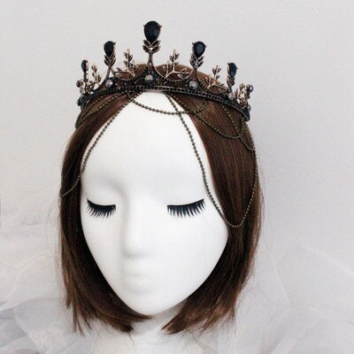 Lolita Tiara Crown Headband DIY Material Package Halloween Vintage Sun Goddess Baroque Halo Headpiece Parts