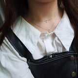 Christmas Gift New Trendy Double Layer Necklace Full Zircon Round Pendants Women Choker Gift For Girl Fine Jewelry