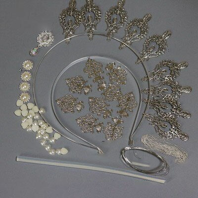 DIY Material Package Lolita European Sun Halo Multi-layer Cross Angel Hairpin Headband Headdress Handmade Make Cosplay