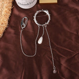 Circle Metal Beads Tassel Pearl Pendant Brooch for Women Man Couple Overcoat Suit Shirt Lapel Pin Clothing Accessories Jewelry