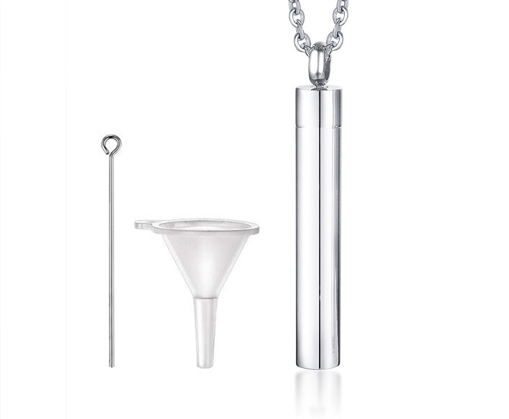 Openable Glass Vial Necklace Women Pendant Memorial Ash Bottle Cremation Pet Urn Jewelry