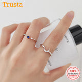 Aveuri Rings Sterling Silver Ring Birthday Gift For Women Sterling Silver Fine Jewelry DS2600