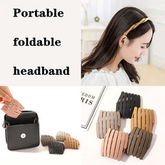 Aveuri Telescopic Headband New Portable Folding Outer Start With Summer Invisible Headband With Tooth Non-Slip Headband