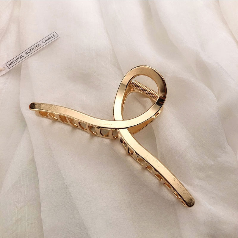 Aveuri Back to school Women Girls Geometric Metal Hair Claw Clip Clamps Hair Crab Diverse Shape Hair Clip Hairpin Large Size Hair Accessories Gifts
