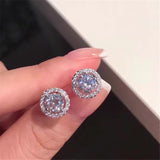 Christmas Gift Stud Earrings For Women Cubic Zirconia Wedding Romantic Bridal Fine Jewelry Engagement Brincos Drop Shipping CCE032
