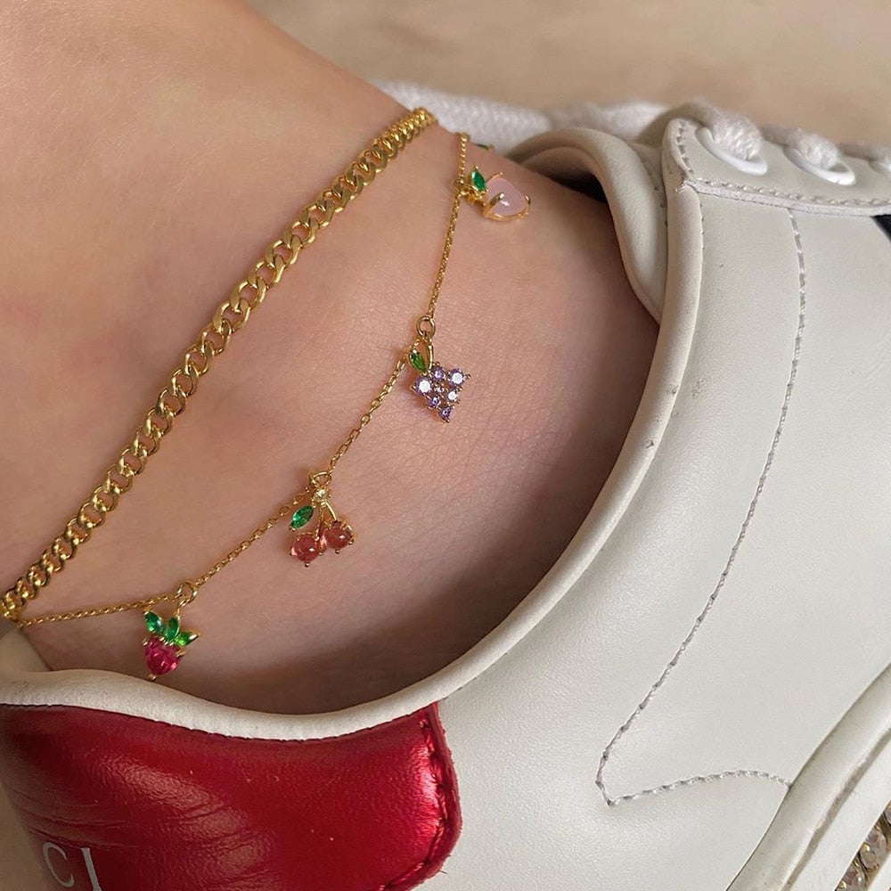 Aveuri Bohemia Chain Anklets for Women Foot Accessories 2023 Summer Beach Barefoot Sandals Bracelet ankle on the leg Female