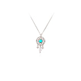 Christmas Gift Moonstone Round Charm Necklace For Women Creative  Hollow Geometric Pendant Elegant Party Jewelry dz458