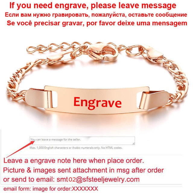 Personalize Baby Name Bracelet Figaro Chain Smooth Bangle Link Gold Tone No Fade Safty Jewelry 12cm to 15cm