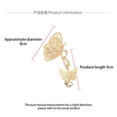 Aveuri Love Three-Dimensional Butterfly Chain Grab Clip Love Hair Clip Metal Hair Clip Back Head Clip Pan Head Bath Hair Accessories