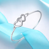 Christmas Gift alloy Adjustable Size Heart Shape Charm Bracelet &Bangle For Women Wedding Jewelry sl062