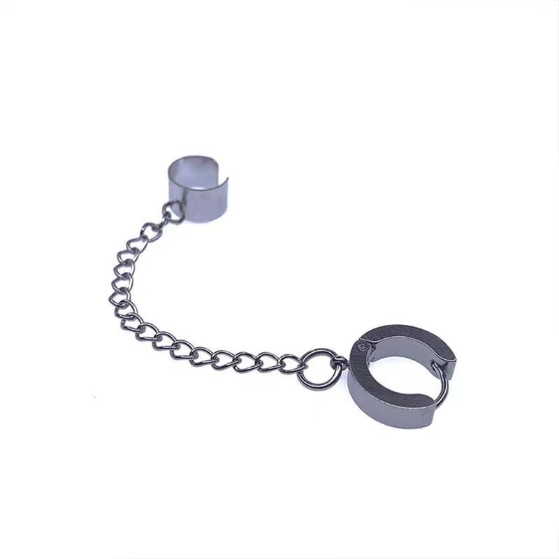AVEURI 2023 New Hip Pop Cool Chain Simple Tassel Simple Unique Ear Bone Clip Dangle Earrings For Women Jewelry Gifts Party