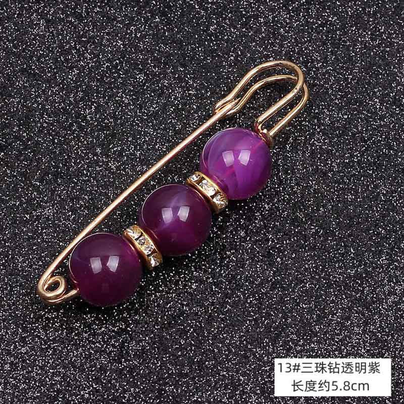 Lapel Pin Women Simulated-Pearl Pendant Pins Crystal Rhinestone Brooch For Woman Scarf Buckle Clips Hat Clothes Multipurpose Pin