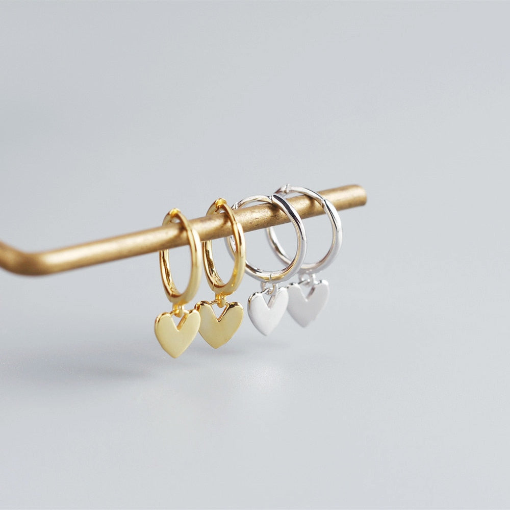 Christmas Gift  New Love Heart Hoop Earrings Female Fashion Cute Romantic Elegant Jewelry Couple Handmade Gifts