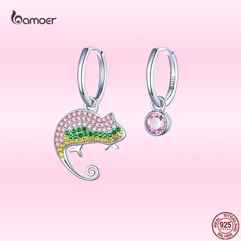 AVEURI Fashion Chameleon Animal Earrings Genuine Alloy Exquisite Colored Zircon Earrings for Women Luxury Jewelry
