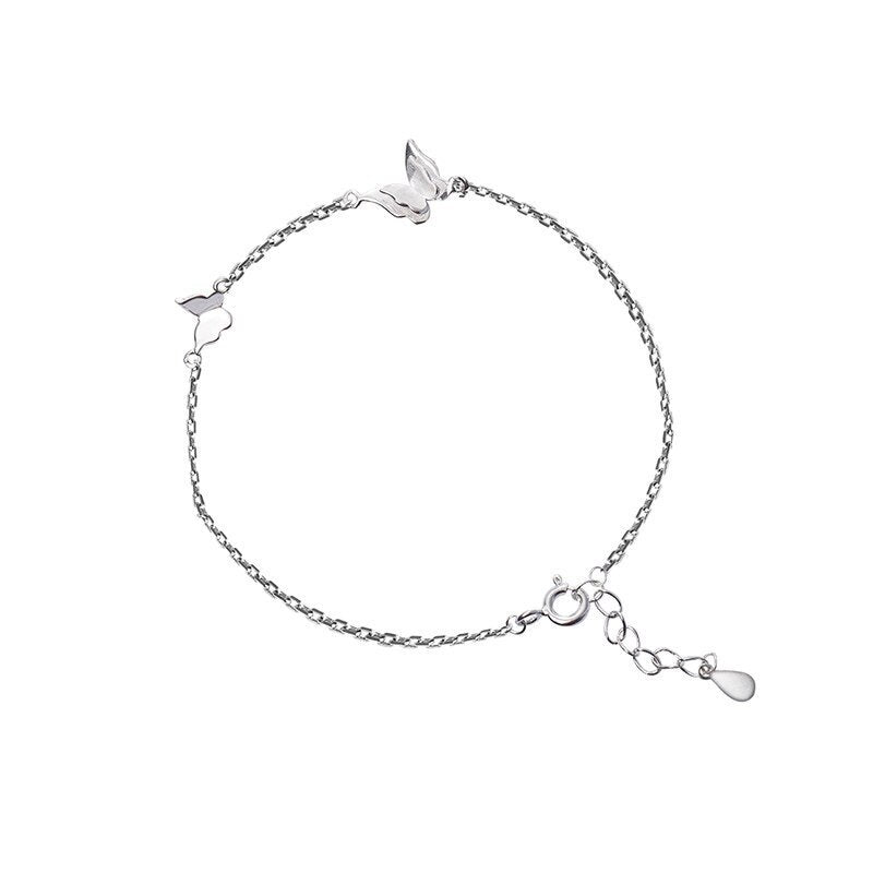 Christmas Gift Fashion Korean alloy Butterfly Charm Bracelet &Bangle For Women Jewelry  SL352