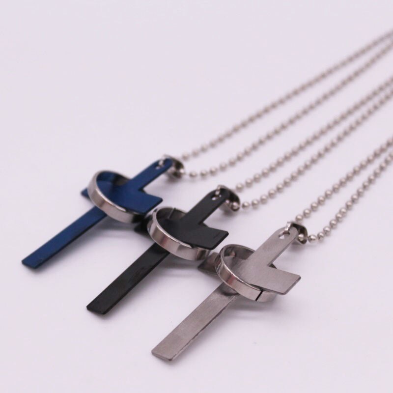 NEW Fashion Stainless Steel Pendant Christian Bible Prayer Cross Pendant Men Necklace Charming Gifts Jewelry Gifts 2023