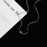 Christmas Gift New Simple Stainless Steel Silvery Bead Choker Necklace Korean Fashion Jewelry Gothic Girl's Sexy Clavicle Chain For Woman 2023