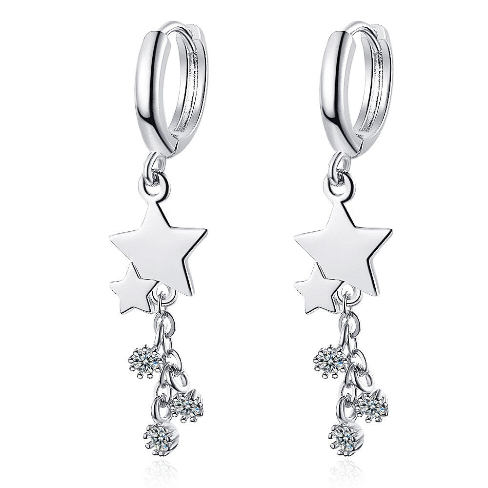 Christmas Gift Tassel Star Charm Korean Drop Earring For Women Wedding Statement Jewelry eh604