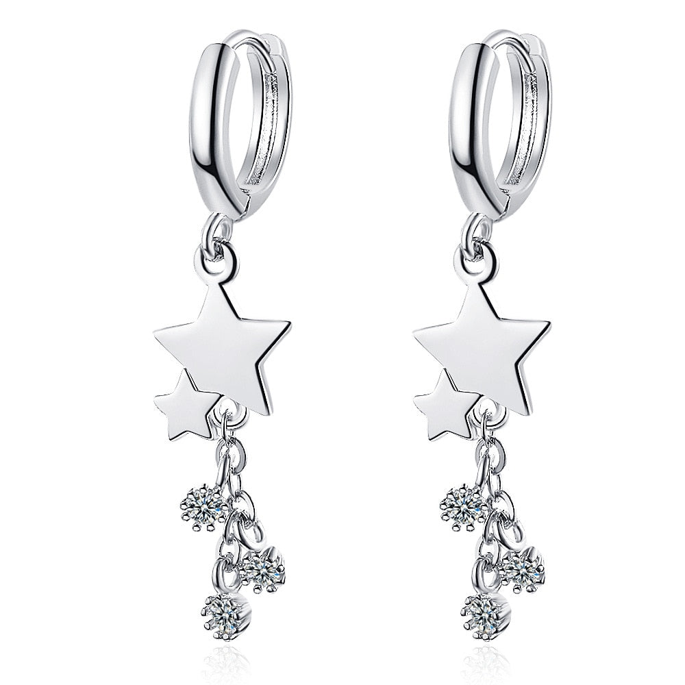 Christmas Gift  Tassel Star Charm Korean Drop Earring For Women Wedding Statement Jewelry eh604