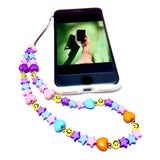 AVEURi 2022 New Colorful Smile Beads Chain Lanyard Strap Cord For Mobile Phone Anti-Lost Chain For Women Cellphone Accessories