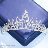 Aveuri 2023 Silver Color Rhinestone Crown and Tiara Bridal Wedding Hair Accessories For Women Wedding Accessories Bridal Tiara Crown