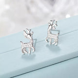 Christmas Gift Fashion Deer Stud Earrings for Women Cute Elk Animal Earrings Ear Stud Jewelry Kids Merry Christmas Accessories Gifts Bijoux