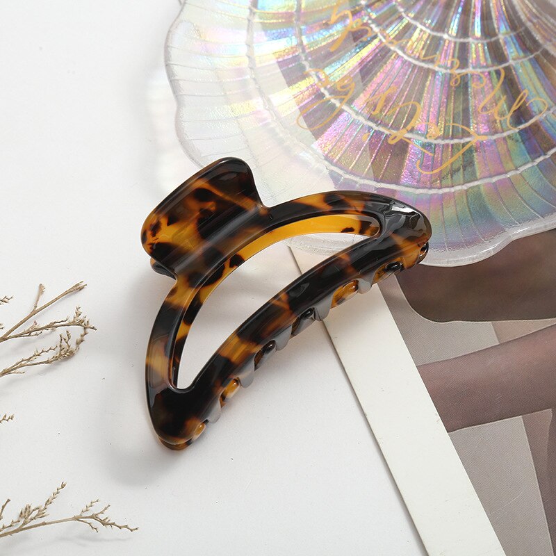 Aveuri Back to school High Quality Geometric Acetate Hair Claws Large Square Hair Crabs Clip Leopard Grain Hair Clamps For Women Hair Accessories