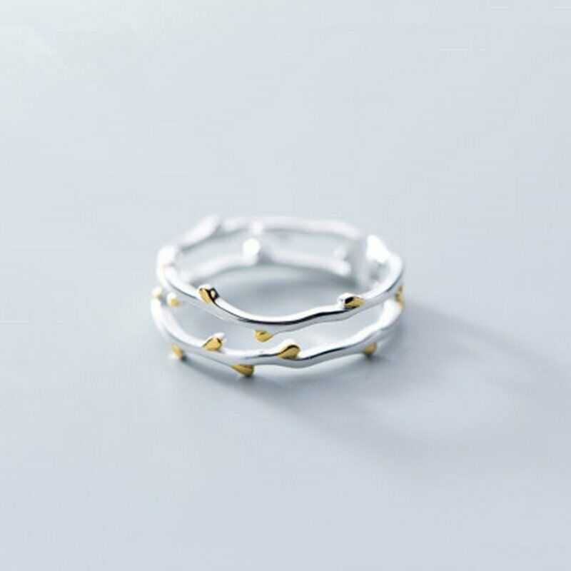 Aveuri Delicate Opening Rings For Women Silver Color Butterfly Leaf Flower Feather Finger Ring Wedding Bands New Fashion Jewelry