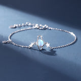 Christmas Gift alloy Moonstone Planet Tassel Star Bracelet &Bangle For Women Girls Party Jewelry SL171