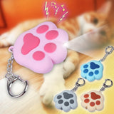 Aveuri Cartoon Cute Keychain Cat Paw Feet Key Chain Sound Light LED Flashlight Key Ring Holder Figure Pendant Chaveiros Llaveros Gift