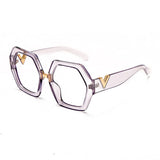 Aveuri Anti-Blue Women Glasses Frames Optical Clear Transparent Lens Myopia Fashion Metal Frame Prescription Eyewear Computer Glasses