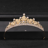 Christmas Gift Vintage Baroque Crown Tiara Diadem  Wedding Crystal Rhinestone Crown And Tiaras Bridal Hair Jewelry Wedding Hair Accessories