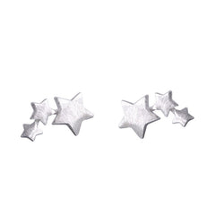 Christmas Gift Fashion Silver Color Hypoallergenic Star Stud Earrings for Women Elegant Wedding Jewelry pendientes Brincos eh907