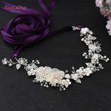 Aveuri SH275 Bridal Belt Silver Rhinestone Sash Belt For Wedding Dress Belts Girls Pearl Belts Bridesmaid Flower Bridal Belt