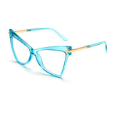 Aveuri Women Cat Eye Glasses Men Triangle Optical Frames Ladies Fashion Eyewear Prescription Transparent Spectacle Eyeglass Unisex